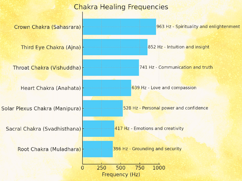 Healing frequencies list