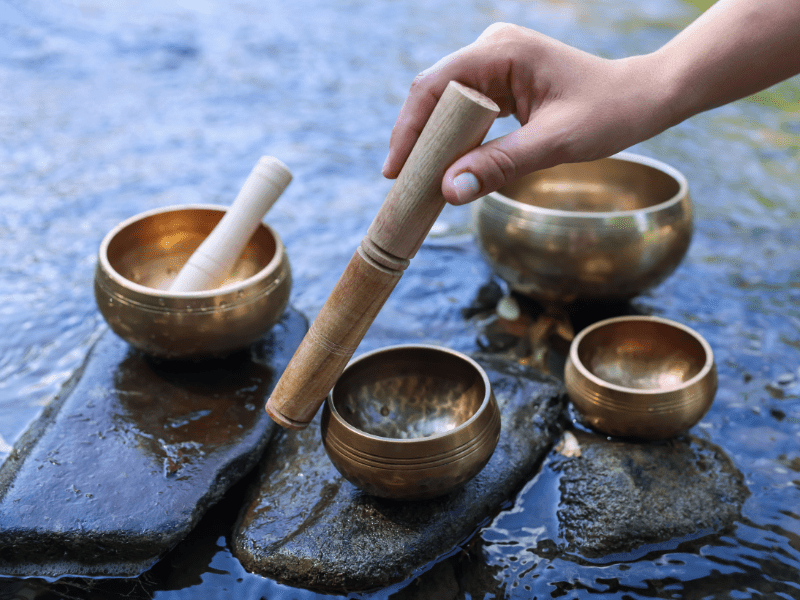 floating sound bath meditation